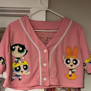 Power Puff girl Cropped Jersey